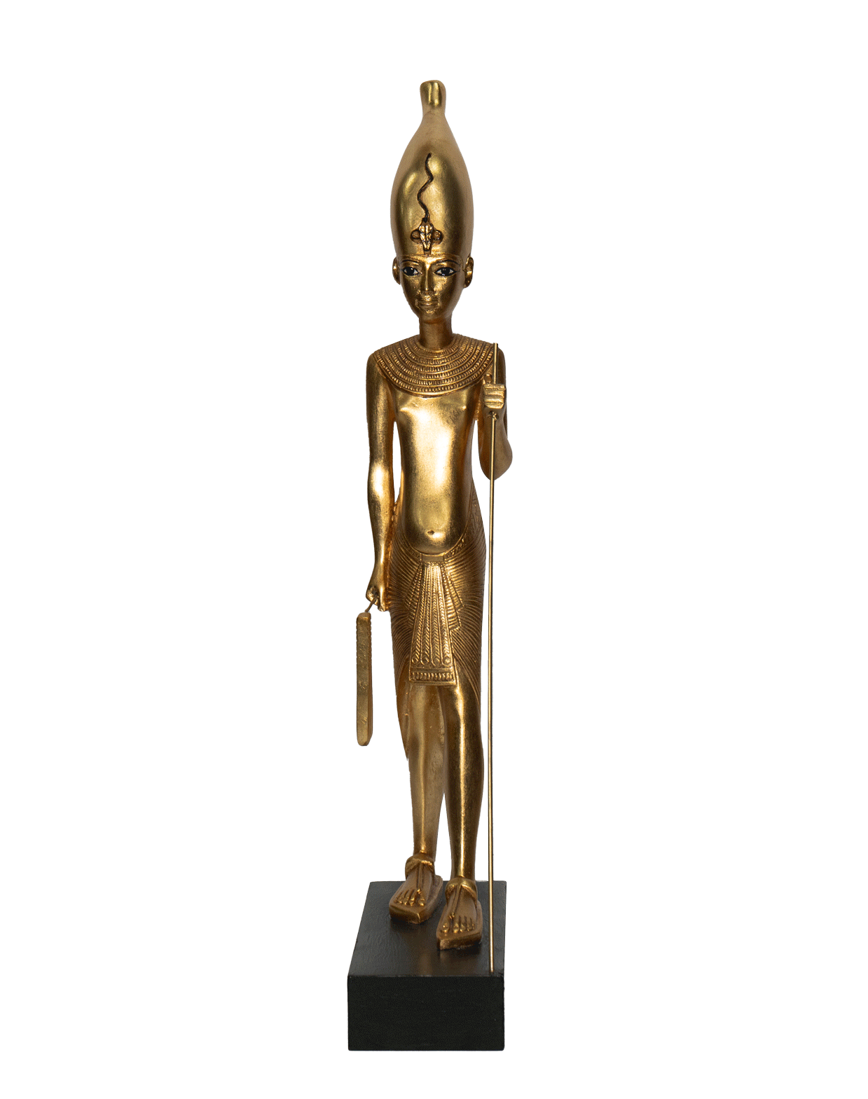 Tutankhamun wearing the Hedjet