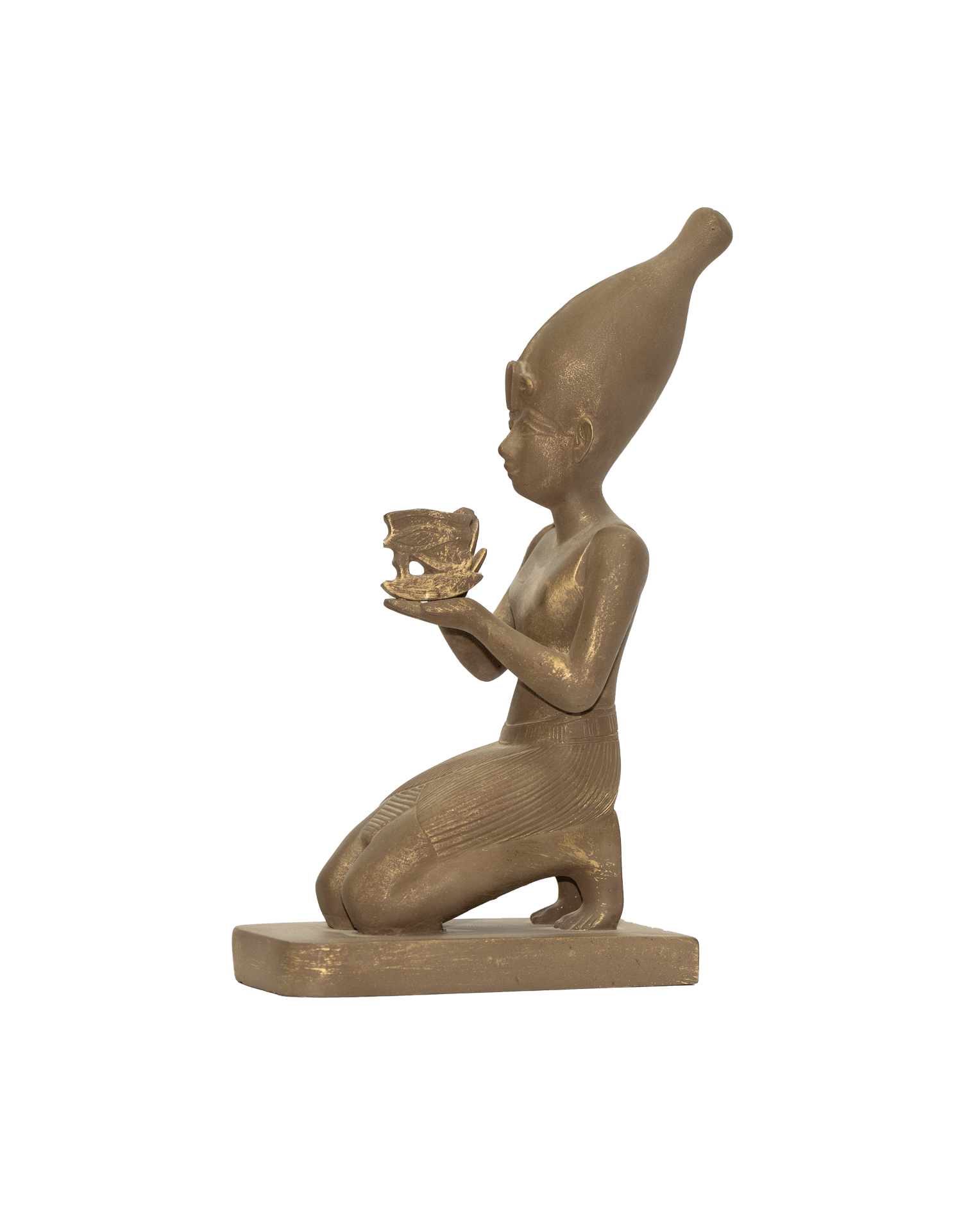 Kneeling King Statue with Eye of Horus