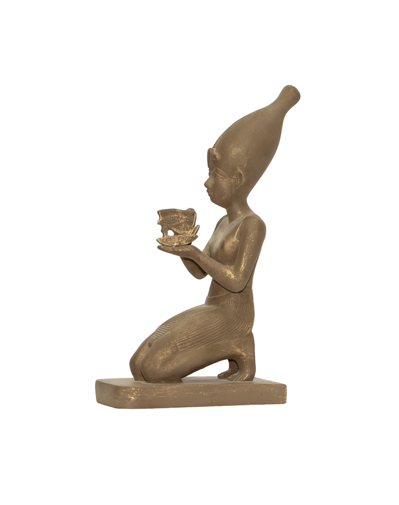 Kneeling King Statue with Eye of Horus