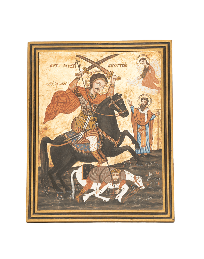 Coptic Icon of Saint Philopater Mercurius “Abu Seifein”
