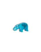 Hippopotamus Blue Ceramic Figures