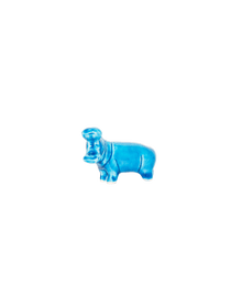 Hippopotamus Blue Ceramic Figures