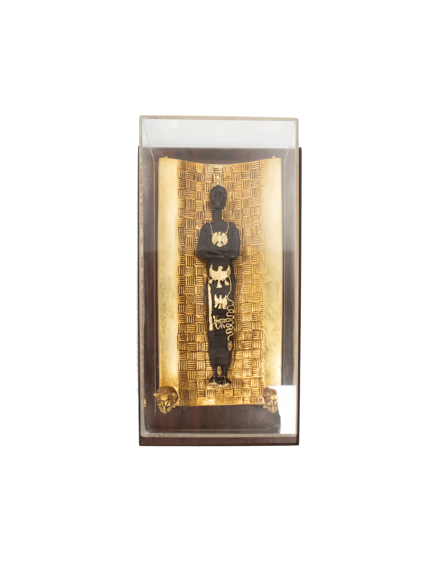 The gilded bier of Tutankhamun with Mummy