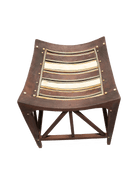 Wooden Stool with Ivory Decoration