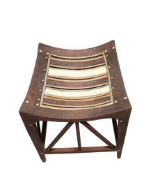 Wooden Stool with Ivory Decoration