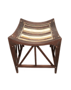 Wooden Stool with Ivory Decoration
