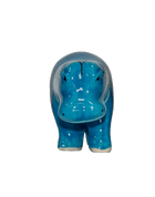 Hippopotamus Blue Ceramic Figures