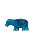 Hippopotamus Blue Ceramic Figures