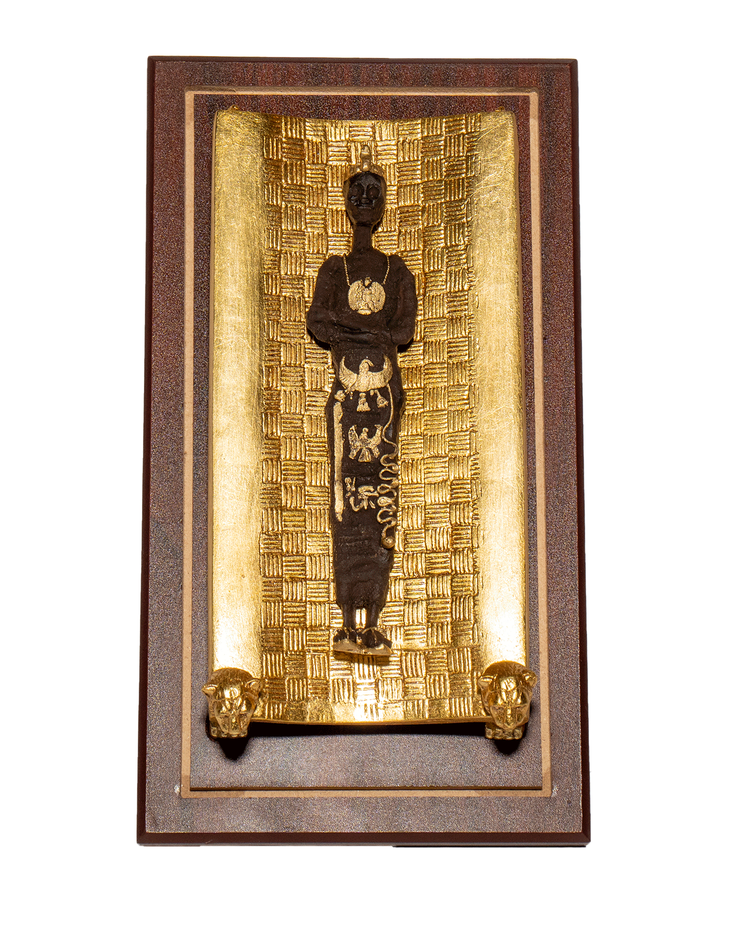 The gilded bier of Tutankhamun with Mummy