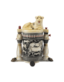Tutankhamun’s Cosmetic Jar with Lion Lid