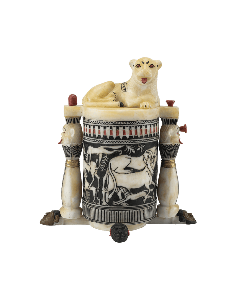 Tutankhamun’s Cosmetic Jar with Lion Lid