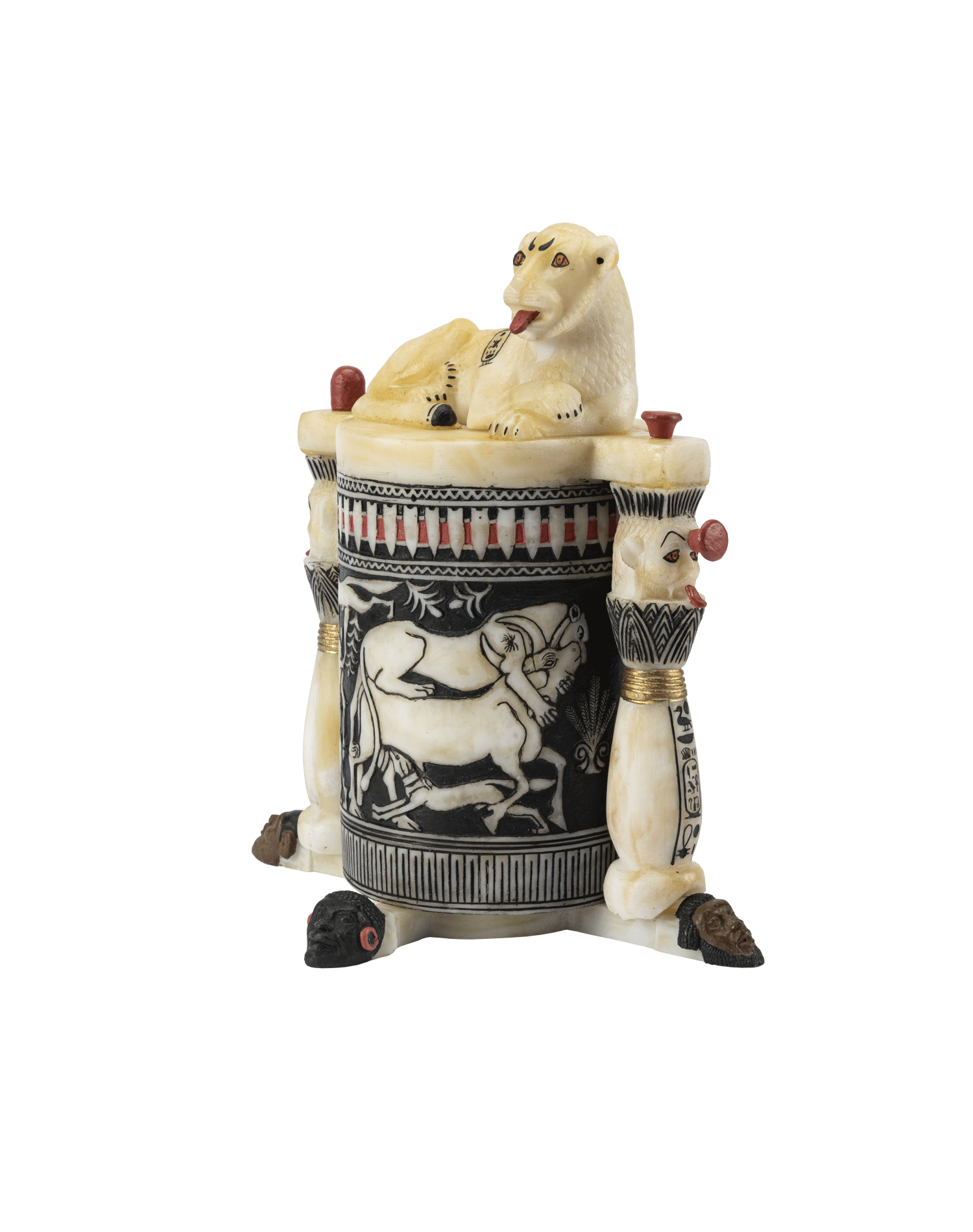Tutankhamun’s Cosmetic Jar with Lion Lid