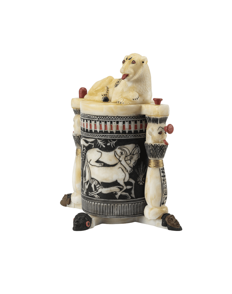 Tutankhamun’s Cosmetic Jar with Lion Lid