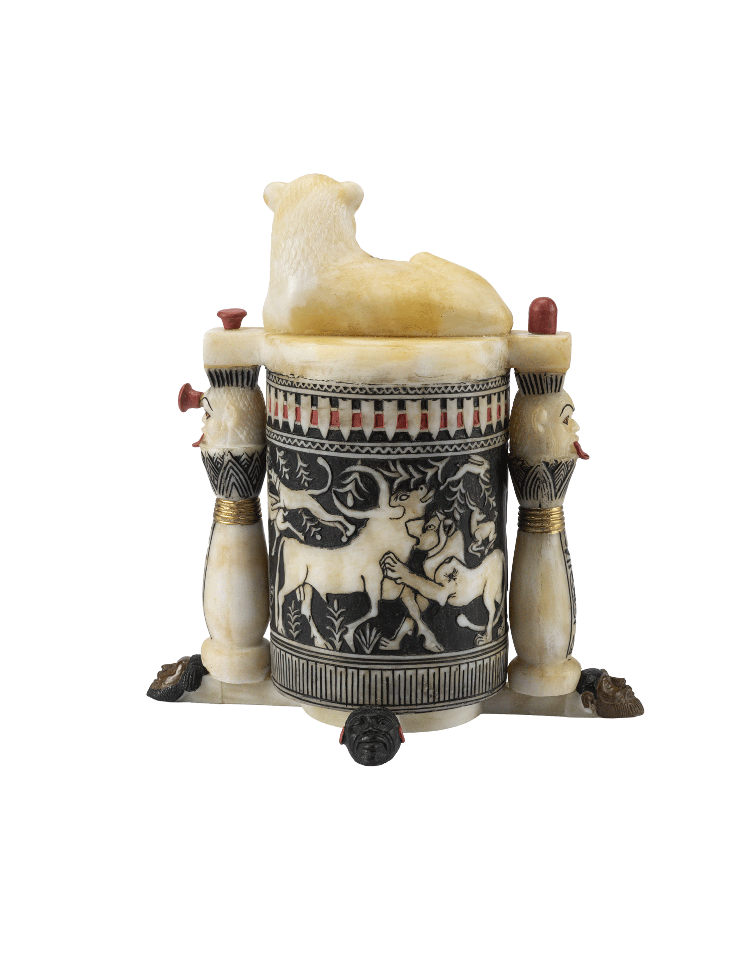 Tutankhamun’s Cosmetic Jar with Lion Lid