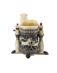 Tutankhamun’s Cosmetic Jar with Lion Lid