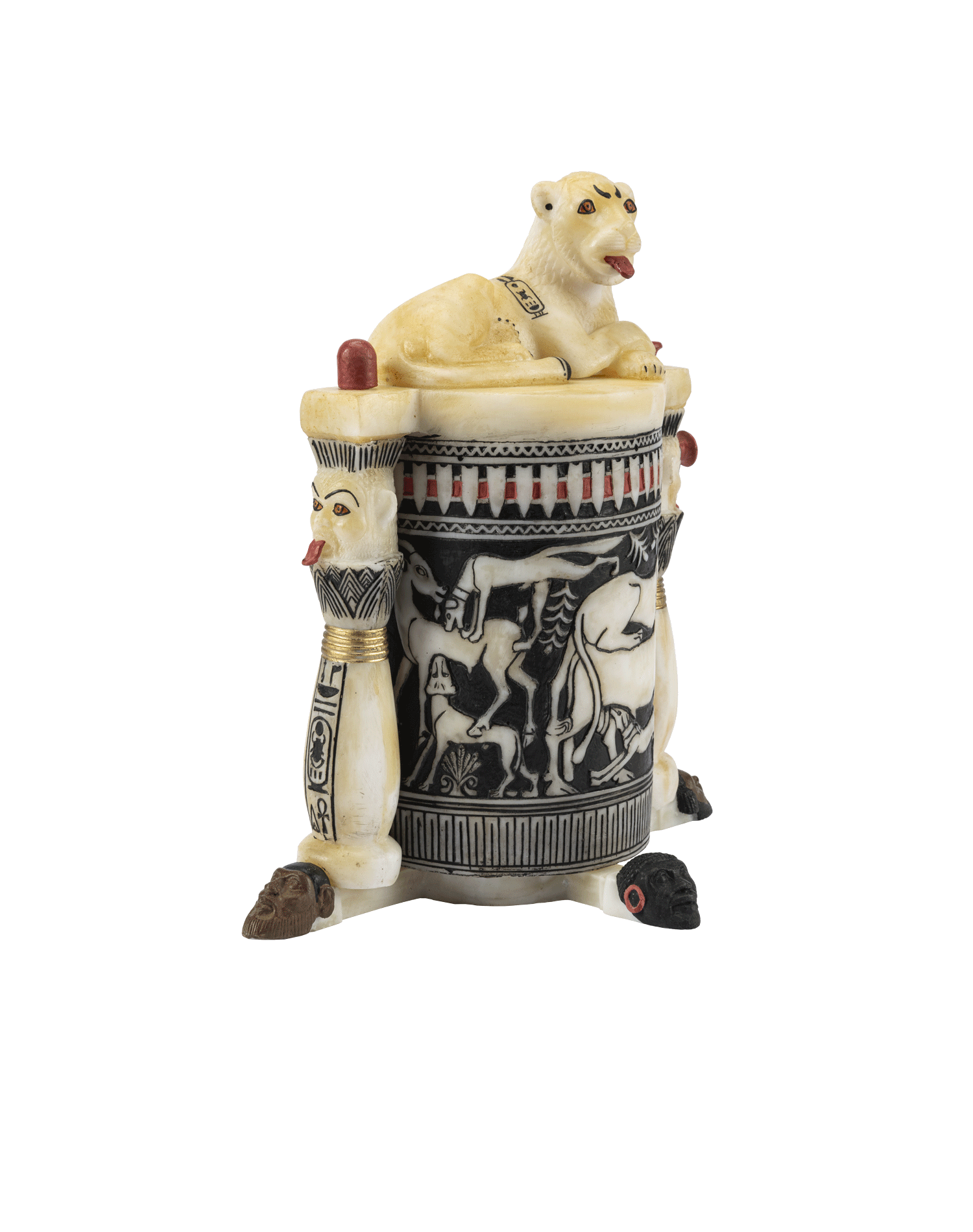 Tutankhamun’s Cosmetic Jar with Lion Lid