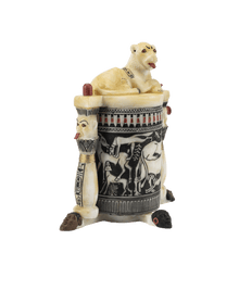Tutankhamun’s Cosmetic Jar with Lion Lid