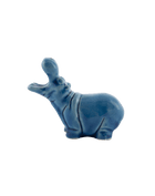Hippopotamus Blue Ceramic Figures