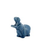 Hippopotamus Blue Ceramic Figures