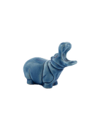Hippopotamus Blue Ceramic Figures
