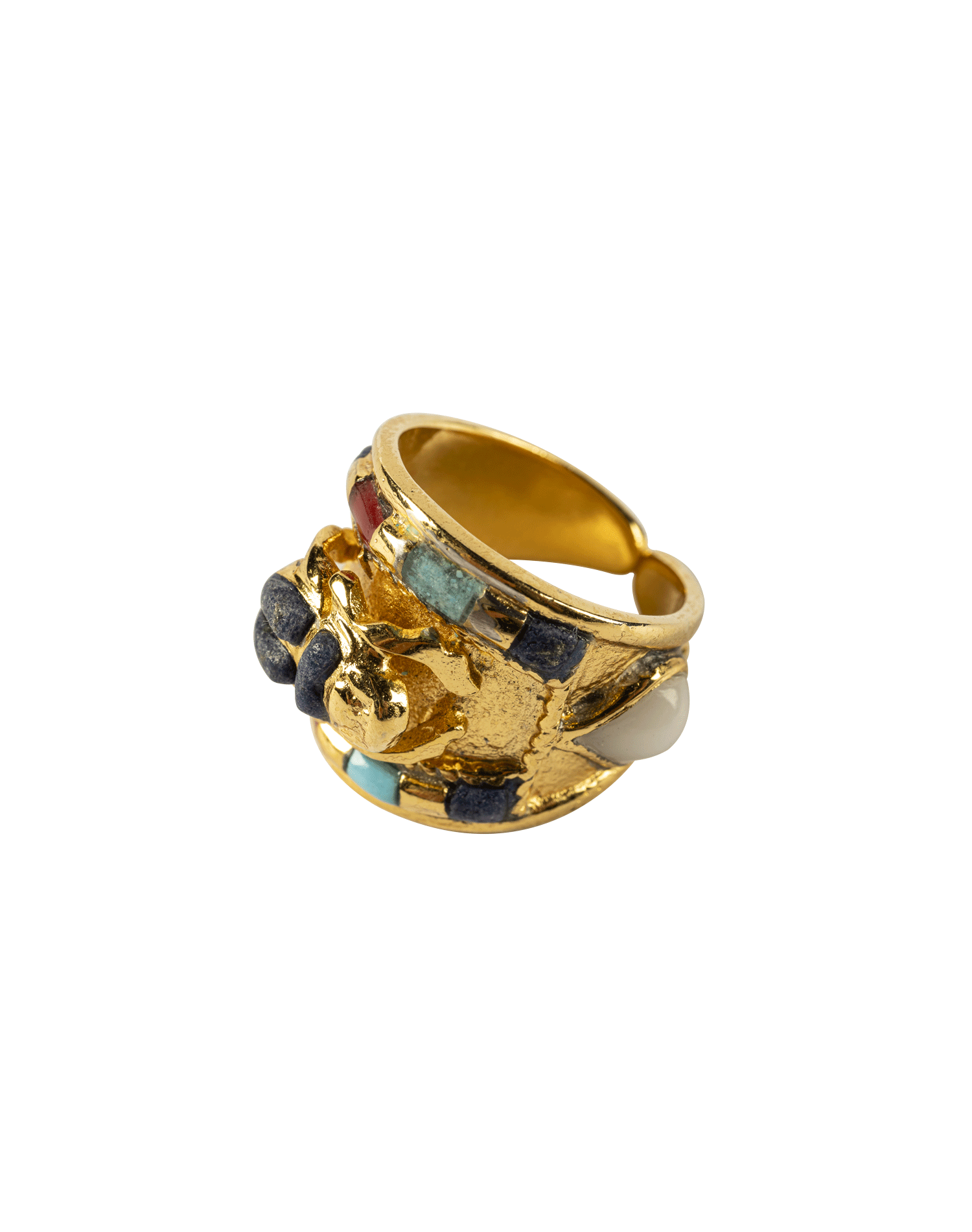 Inlaid Scarab Ring