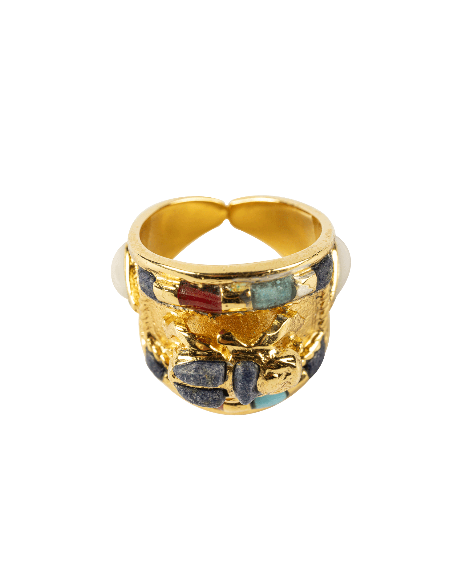 Inlaid Scarab Ring