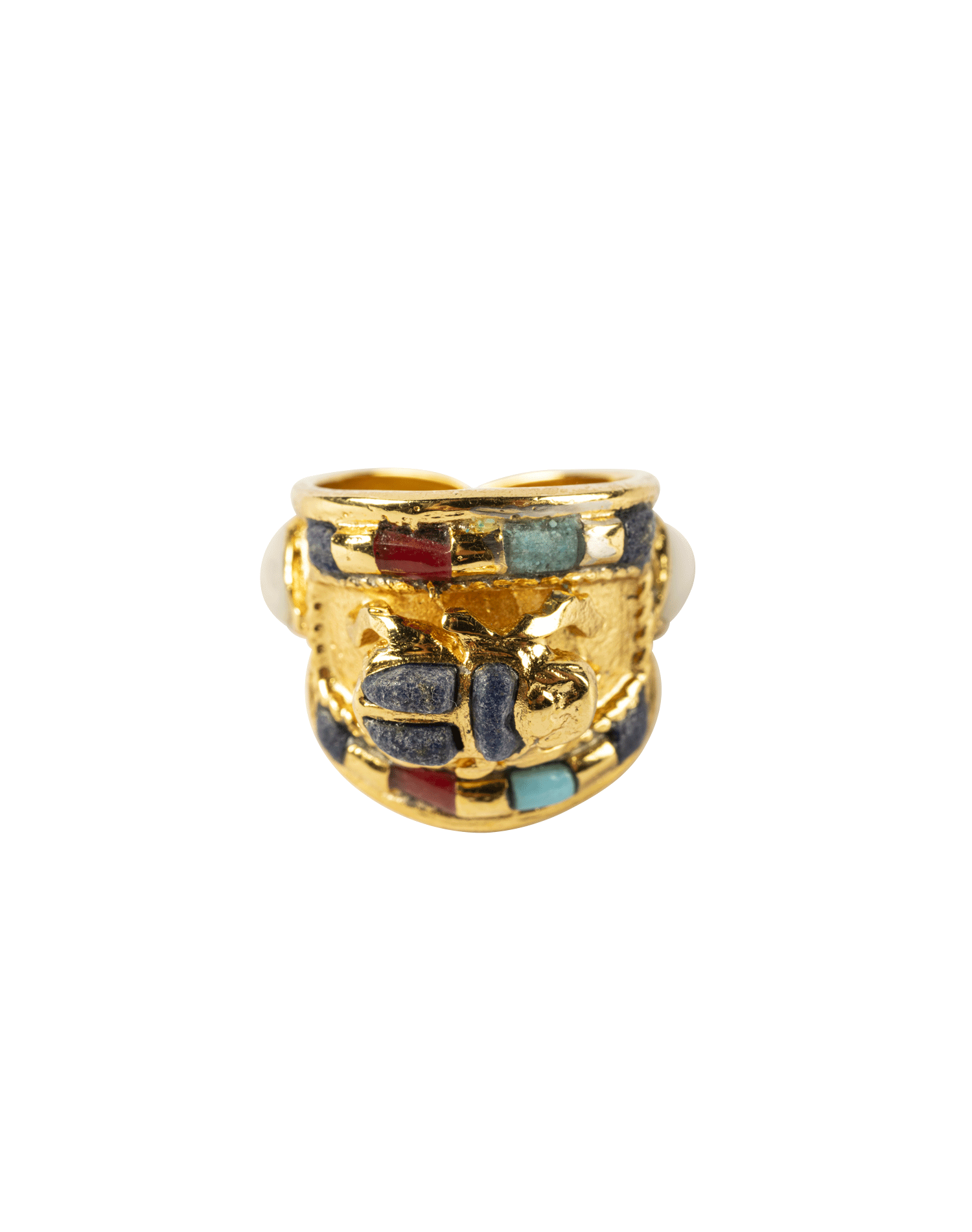 Inlaid Scarab Ring