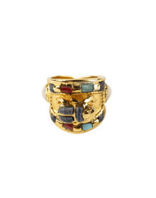 Inlaid Scarab Ring