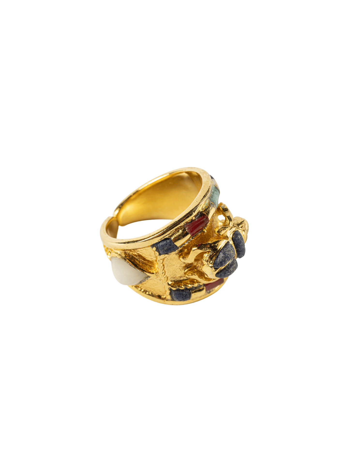 Inlaid Scarab Ring