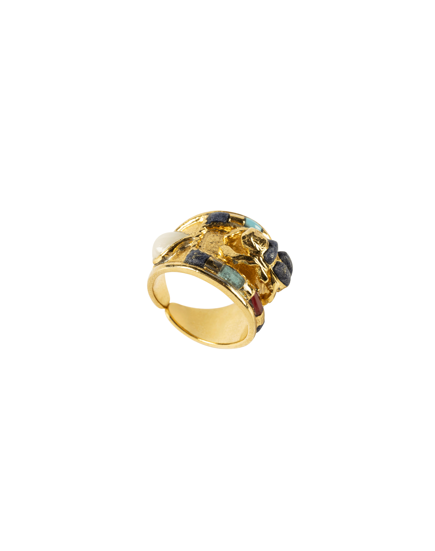 Inlaid Scarab Ring