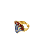 Inlaid Lotus Ring
