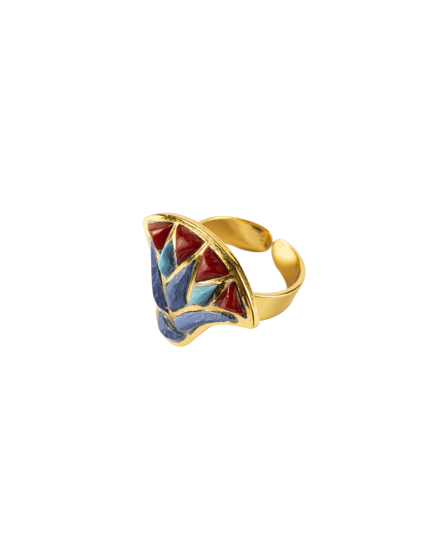 Inlaid Lotus Ring