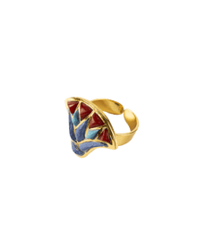 Inlaid Lotus Ring