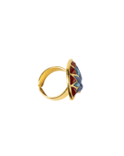 Inlaid Lotus Ring