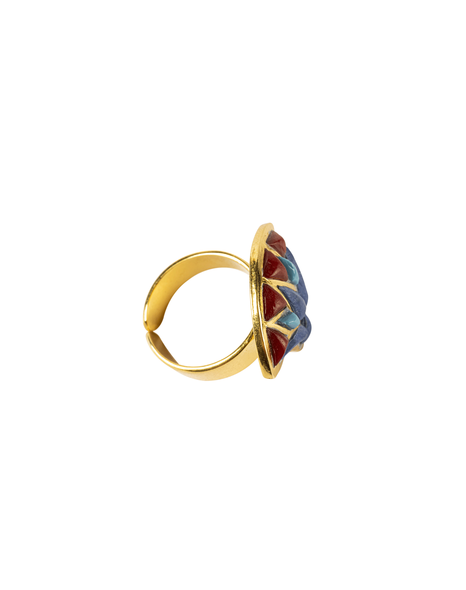 Inlaid Lotus Ring
