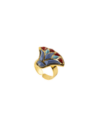 Inlaid Lotus Ring