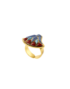 Inlaid Lotus Ring
