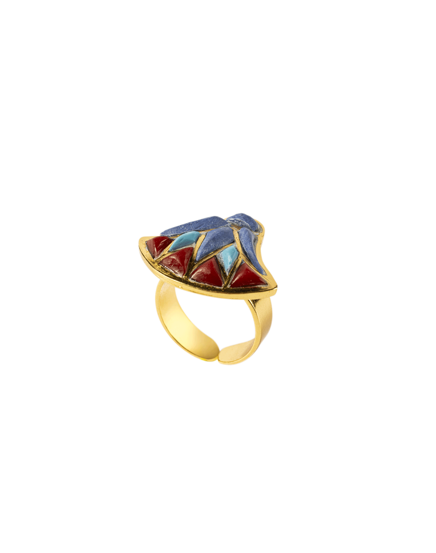 Inlaid Lotus Ring