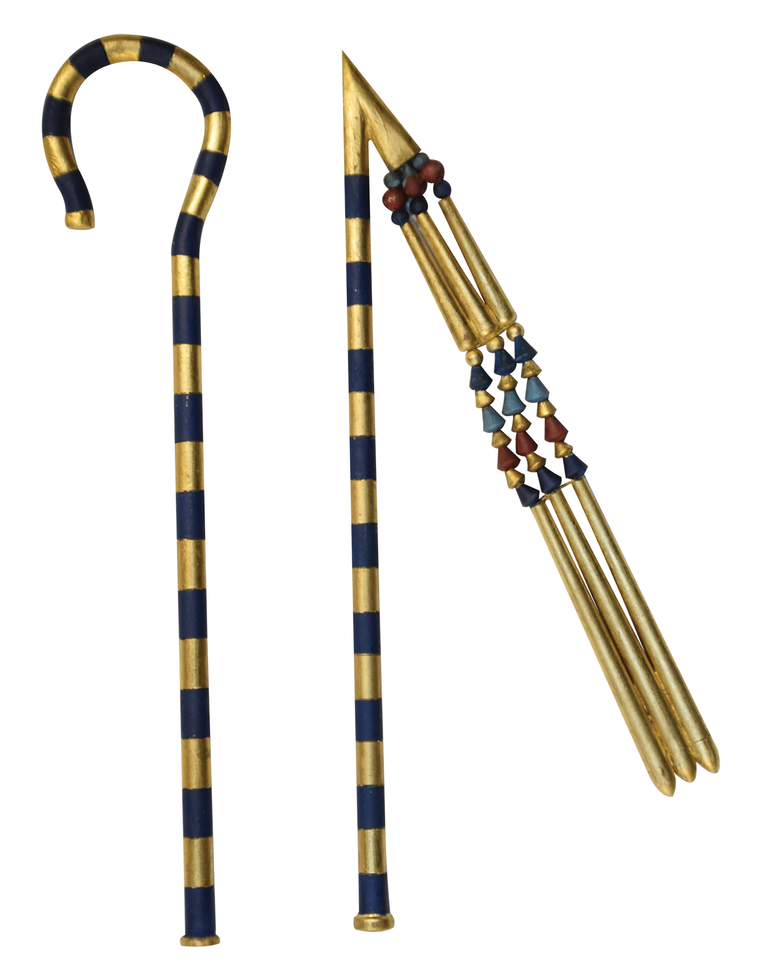 Crook and flail of Tutankhamun