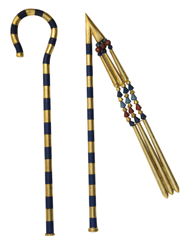 Crook and flail of Tutankhamun