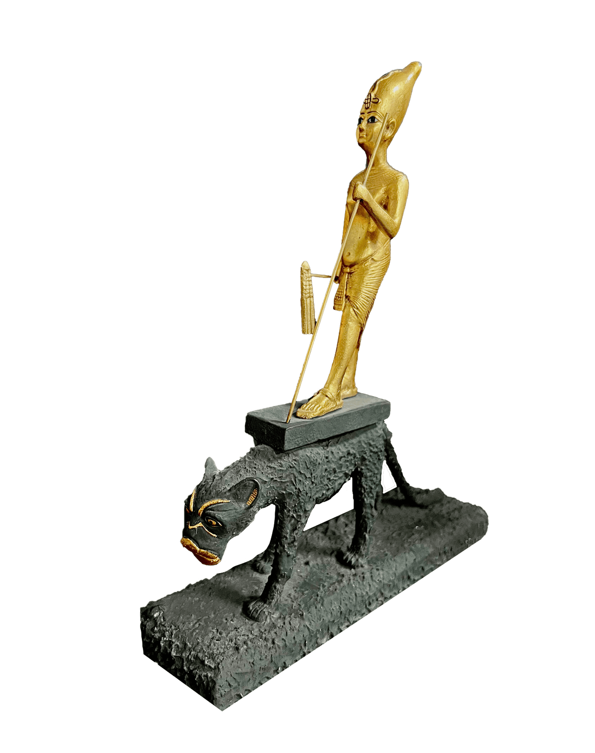 Tutankhamun on a Leopard Statuette