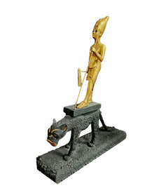 Tutankhamun on a Leopard Statuette
