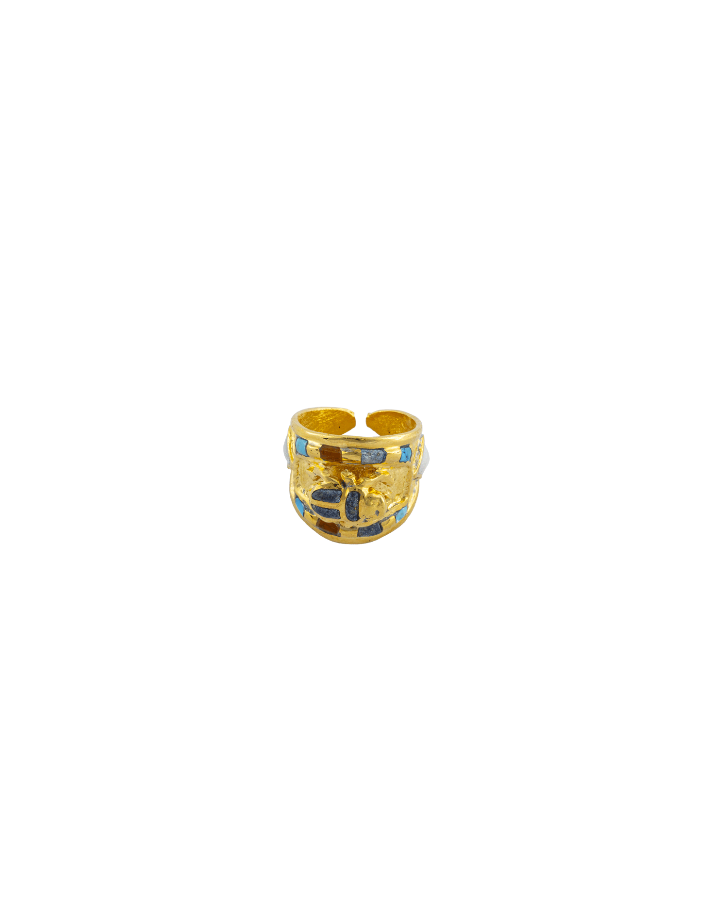 Inlaid Scarab Ring