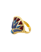 Inlaid Lotus Ring