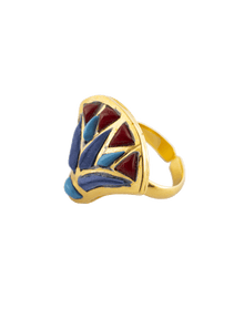Inlaid Lotus Ring