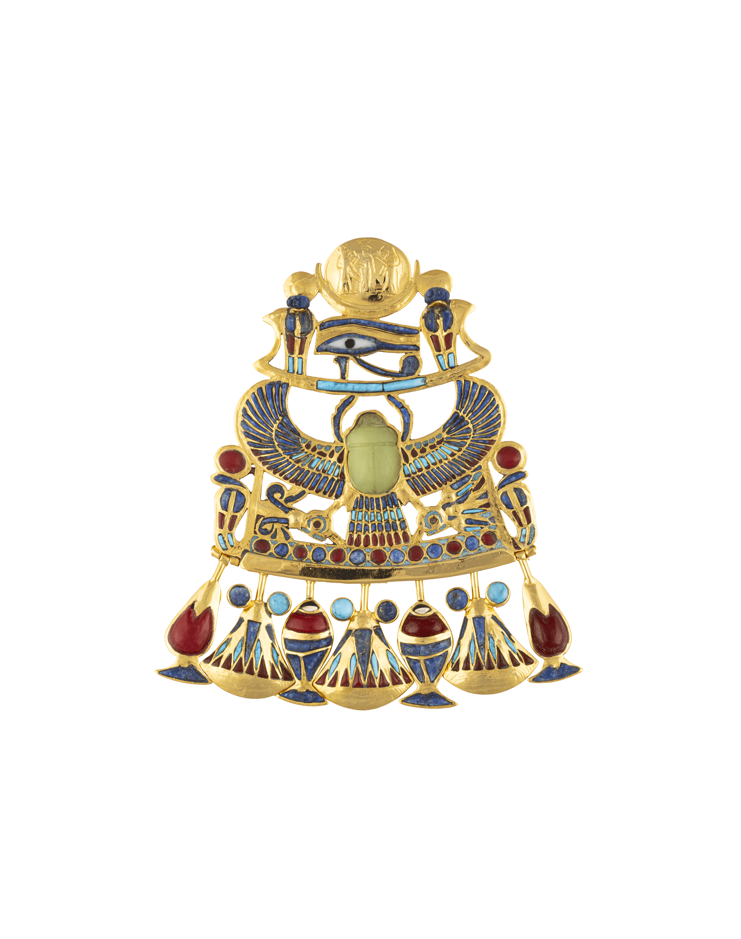 Yellow Winged Scarab Pendant