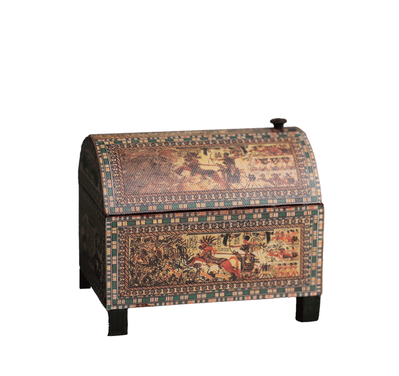 Chest of Tutankhamun with Scenes of Warfare and Hunting Small