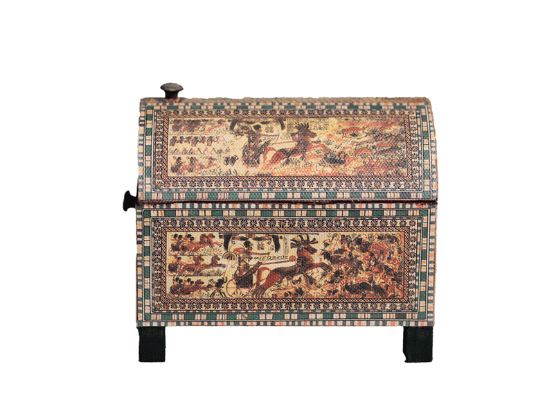 Chest of Tutankhamun with Scenes of Warfare and Hunting Small